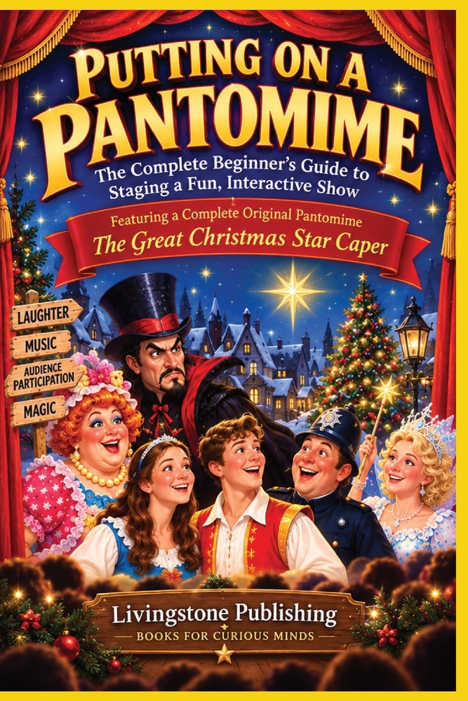PUTTING ON A PANTOMIME by Livingstone Publishing: The Complete Beginner's Guide to Staging a Fun, Interactive Show cover