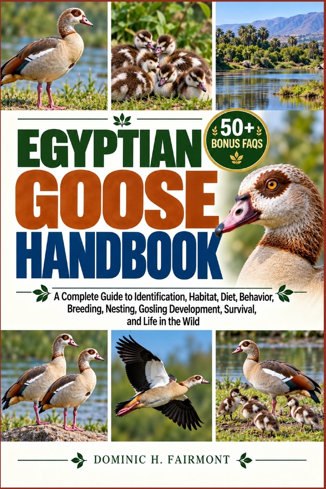 Egyptian Goose Handbook: A Complete Guide to Identification, Habitat, Diet, Behavior, Breeding, Nesting, Gosling Development, Survival, and Life in th cover