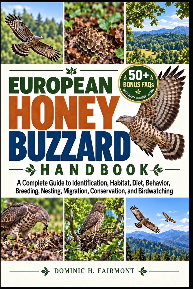 European Honey Buzzard Handbook: A Complete Guide to Identification, Habitat, Diet, Behavior, Breeding, Nesting, Migration, Conservation, and Birdwatc cover