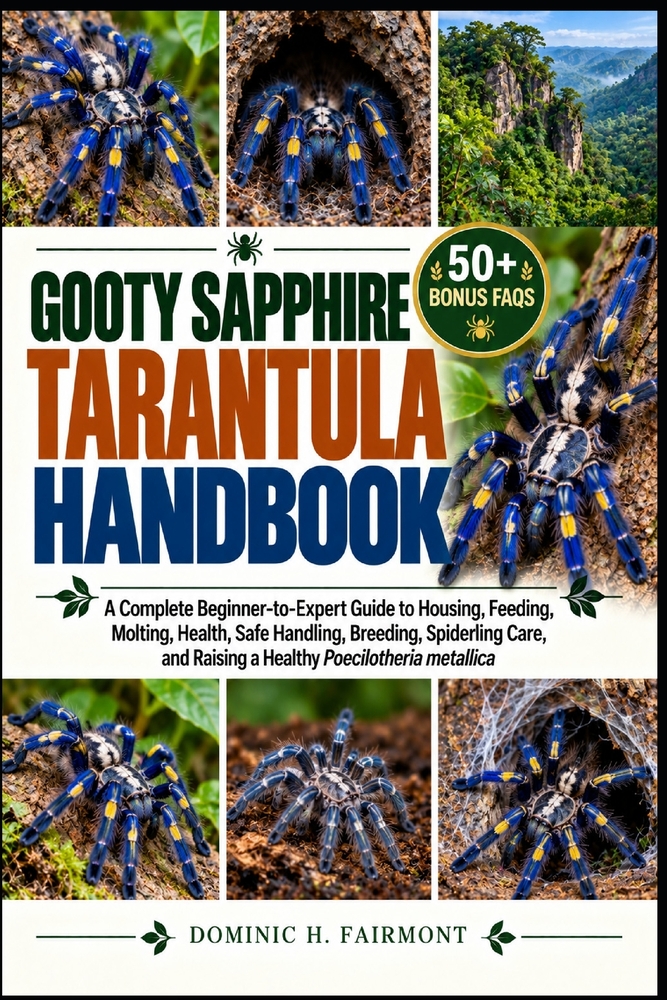 Gooty Sapphire Tarantula Handbook: A Complete Beginner-to-Expert Guide to Housing, Feeding, Molting, Health, Safe Handling, Breeding, Spiderling Care, cover