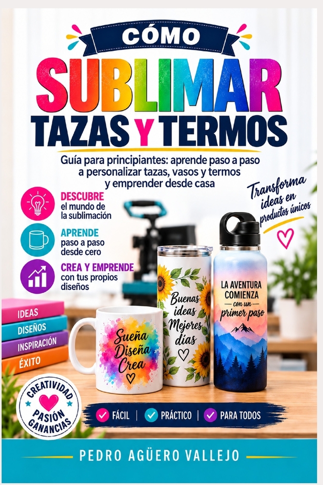Cómo Sublimar Tazas Y Termos: Proceso Completo de Sublimación de Tazas, Vasos, Termos y Personalizar Camisetas cover