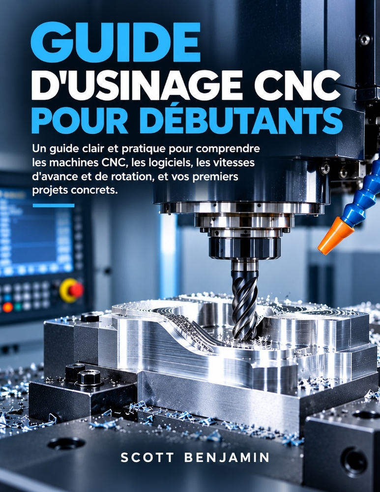 Guide d'Usinage CNC Pour Débutants: Un guide clair et pratique pour comprendre les machines CNC, les logiciels, les vitesses d'avance et de rotation, cover