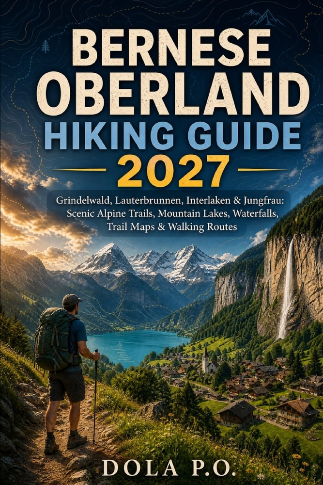 Bernese Oberland Hiking Guide 2027: Grindelwald, Lauterbrunnen, Interlaken & Jungfrau: Scenic Alpine Trails, Mountain Lakes, Waterfalls, Trail Maps & cover