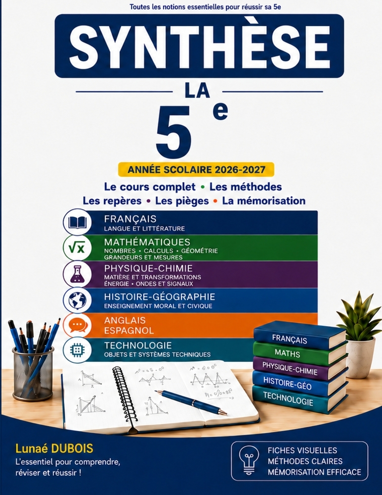 COLLECTION SYNTHÈSE la 5e: Tout l'essentiel de la 5e dans 132 fiches claires, visuelles et corrigées. cover