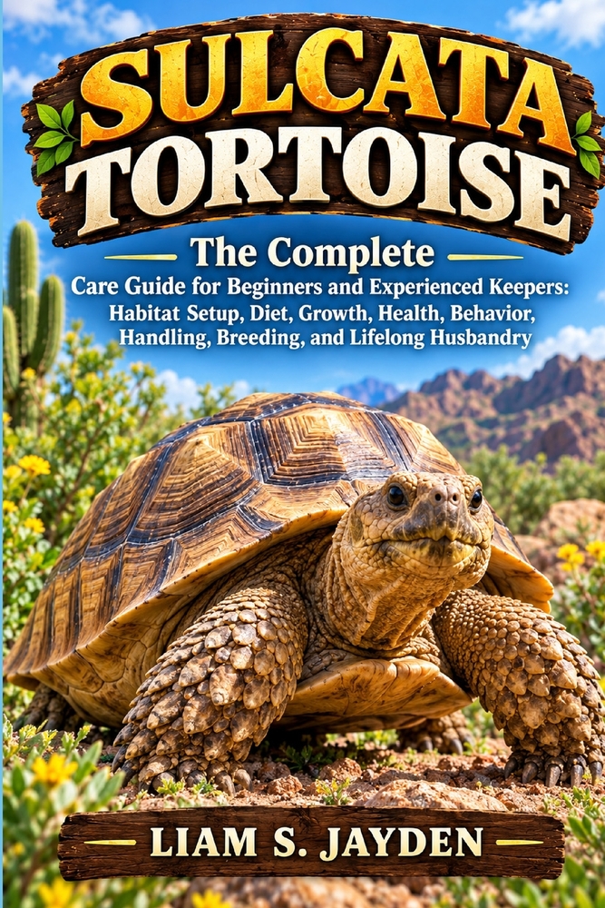 Sulcata Tortoise: The Complete Care Guide for Beginners and Experienced Keepers: Habitat Setup, Diet, Growth, Health, Behavior, Handling, Breeding, an cover