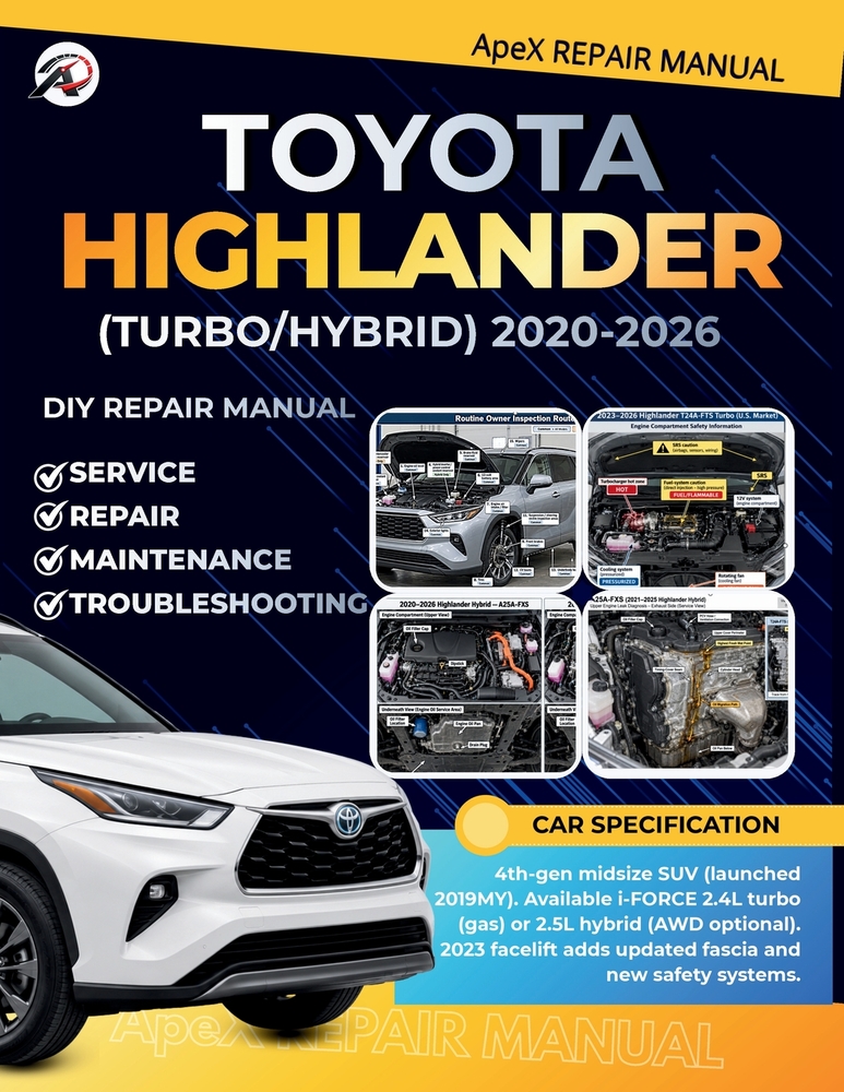 TOYOTA HIGHLANDER (Gas/Hybrid) 2020-2026: DIY Made Simple: Master Your 4th-Gen Highlander SUV Cut Costs Avoid Breakdowns Diagnose Common Issues & Main cover