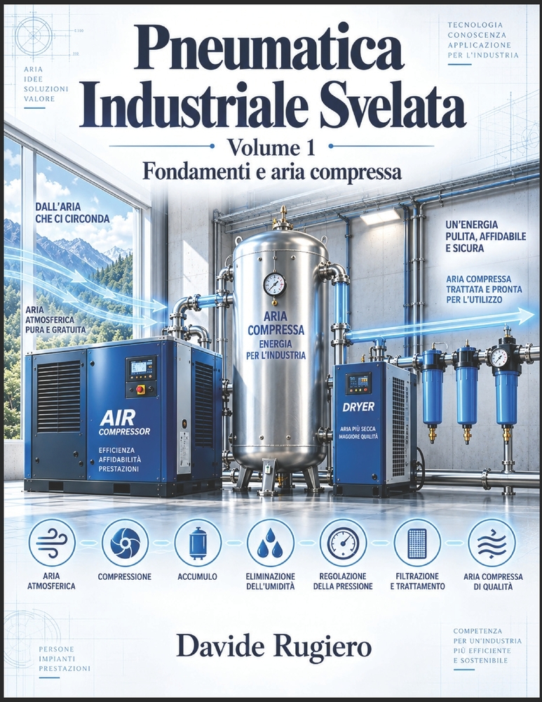 Pneumatica Industriale Svelata: Volume 1 - Fondamenti e aria compressa cover