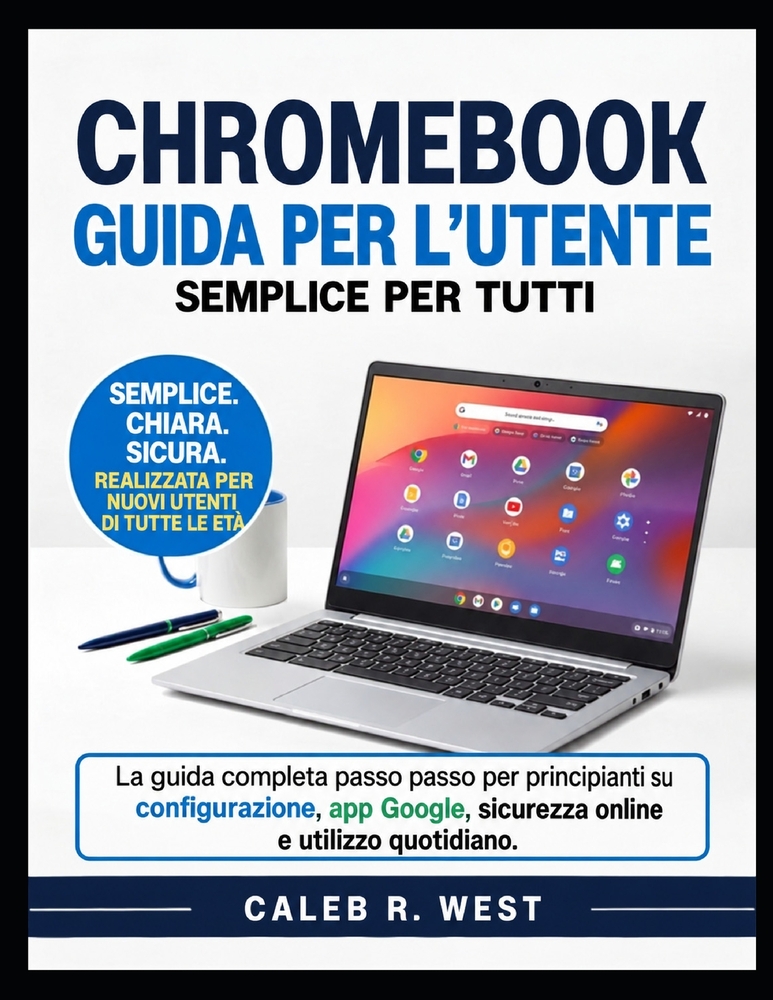 CHROMEBOOK Guida per l'utente: La guida completa passo passo per principianti su configurazione, app Google, sicurezza online e utilizzo quotidiano. cover