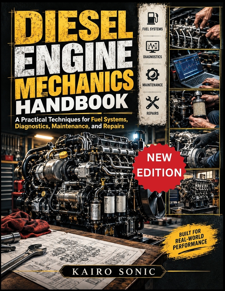 Diesel Engine Mechanics Handbook: A Practical Techniques for Fuel Systems, Diagnostics, Maintenance, and Repairs cover