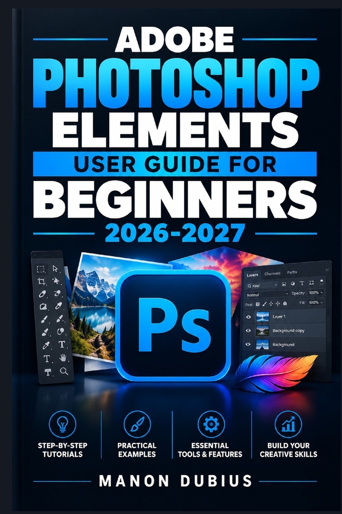 Adobe Photoshop Elements User Guide for Beginners 2026-2027: Maîtrisez la retouche photo pas à pas, de l'organisation à la création visuelle avec les cover