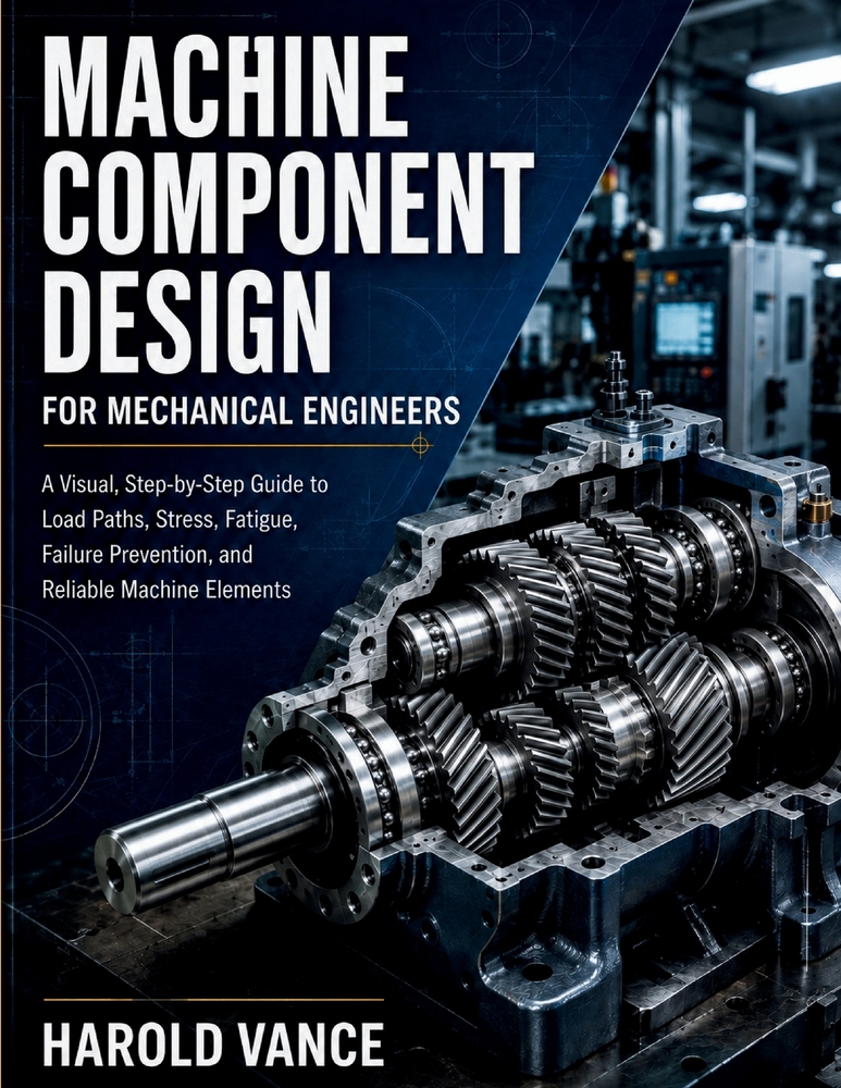Machine Component Design for Mechanical Engineers: A Visual, Step-by-Step Guide to Load Paths, Stress, Fatigue, Failure Prevention, and Reliable Machi cover