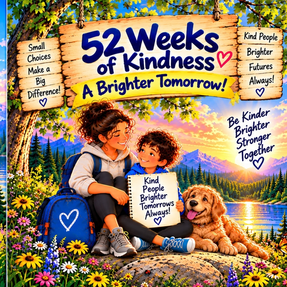 52 Weeks of Kindness: A Brighter Tomorrow!: A Parent-Child Journey of Positive Affirmations, Confidence, Gratitude, and Growth cover