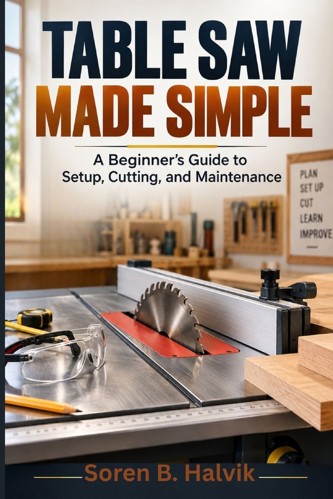 Table Saw Made Simple: A Beginner's Guide to Setup, Cutting, and Maintenance cover