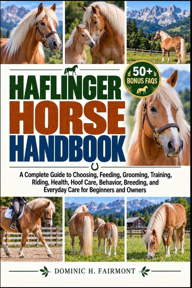 Haflinger Horse Handbook: A Complete Guide to Choosing, Feeding, Grooming, Training, Riding, Health, Hoof Care, Behavior, Breeding, and Everyday Care cover