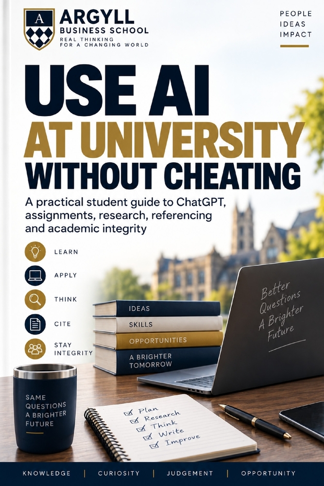 Use AI at University Without Cheating: A practical student guide to AI, assignments, research, referencing and academic integrity cover
