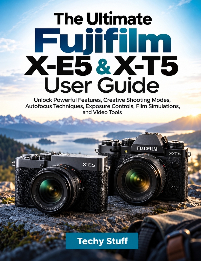 The Ultimate Fujifilm X-E5 & X-T5 User Guide: Unlock Powerful Features, Creative Shooting Modes, Autofocus Techniques, Exposure Controls, Film Simulat cover