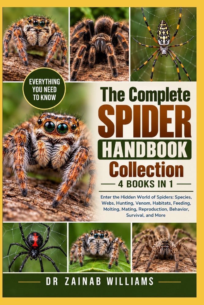 The Complete Spider Handbook Collection - 4 Books in 1: Enter the Hidden World of Spiders: Species, Webs, Hunting, Venom, Habitats, Feeding, Molting, cover