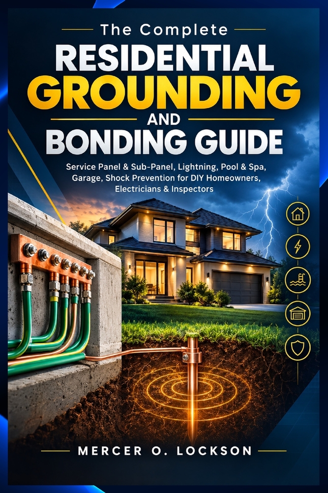 The Complete Residential Grounding and Bonding Guide: Service Panel & Sub-Panel, Lightning, Pool & Spa, Garage, Shock Prevention for DIY Homeowners, E cover