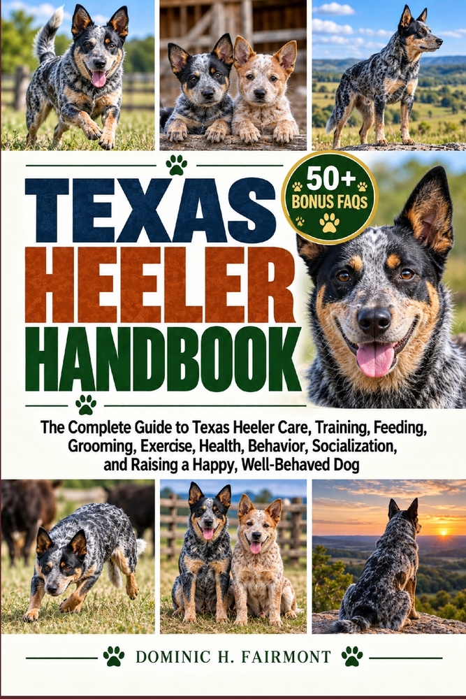 Texas Heeler Handbook: The Complete Guide to Texas Heeler Care, Training, Feeding, Grooming, Exercise, Health, Behavior, Socialization, and Raising a cover