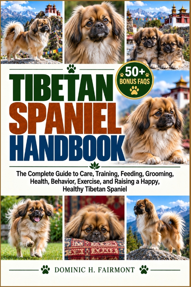 Tibetan Spaniel Handbook: The Complete Guide to Care, Training, Feeding, Grooming, Health, Behavior, Exercise, and Raising a Happy, Healthy Tibetan Sp cover