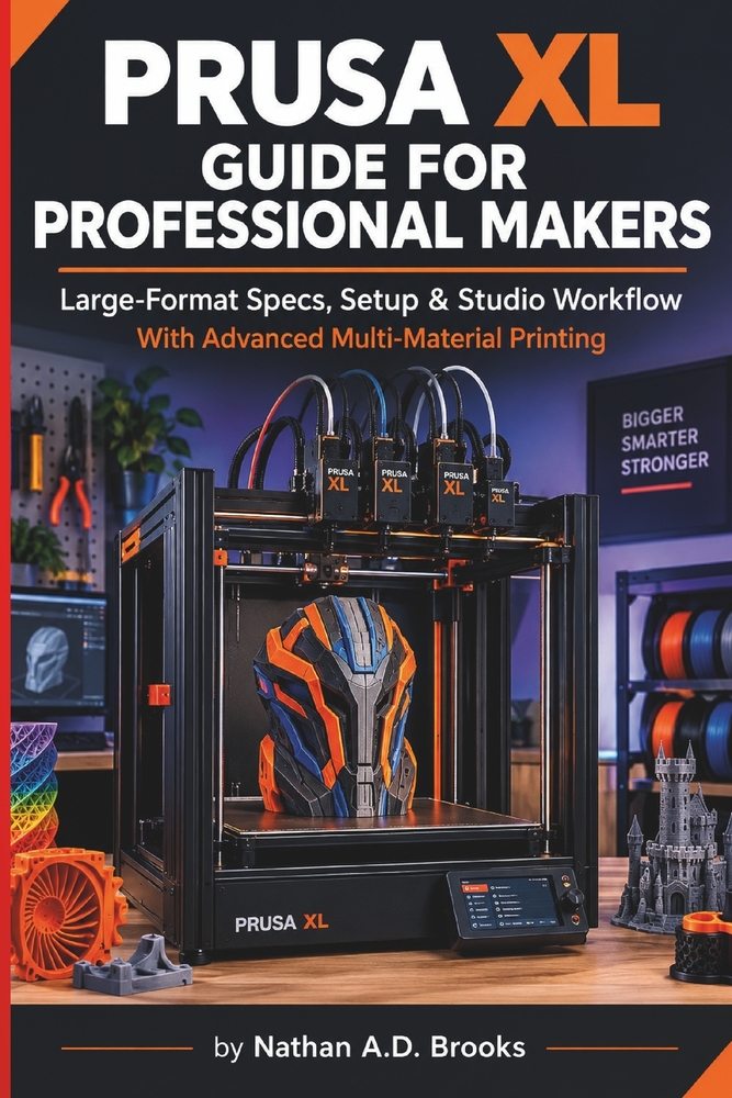 Prusa XL Guide for Professional Makers: Large-Format Specs, Setup & Studio Workflow With Advanced Multi-Material Printing cover