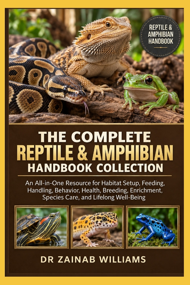 The Complete Reptile & Amphibian Handbook Collection and Its Promises: An All-in-One Resource for Habitat Setup, Feeding, Handling, Behavior, Health, cover