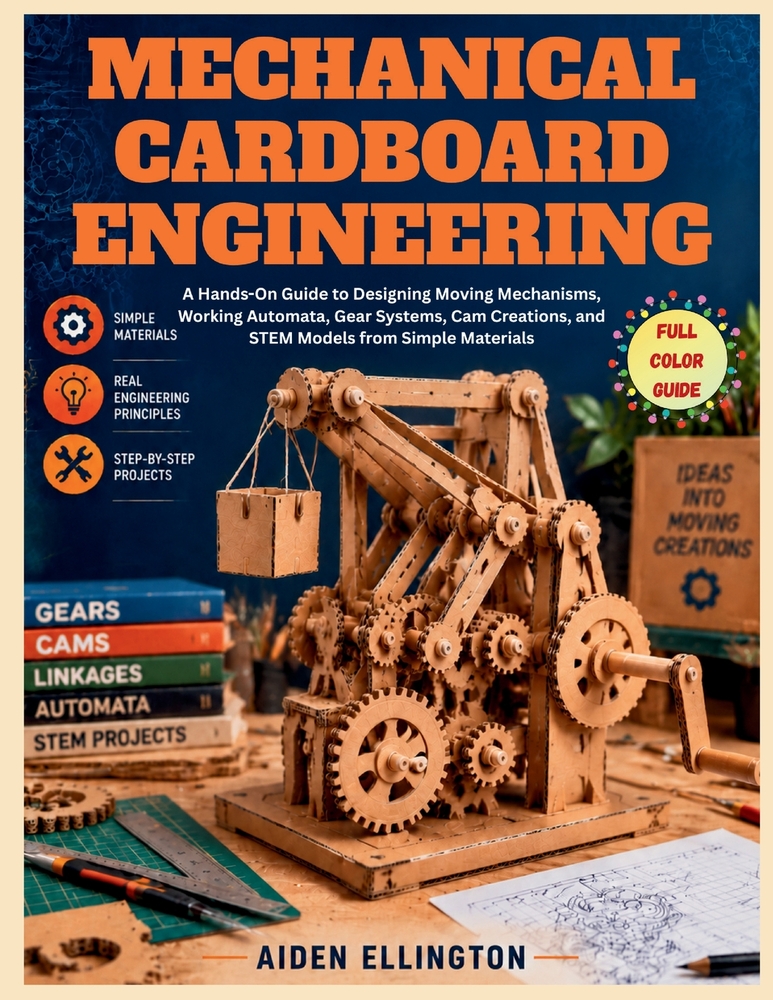 Mechanical Cardboard Engineering: A Hands-On Guide to Designing Moving Mechanisms, Working Automata, Gear Systems, Cam Creations, and STEM Models from cover