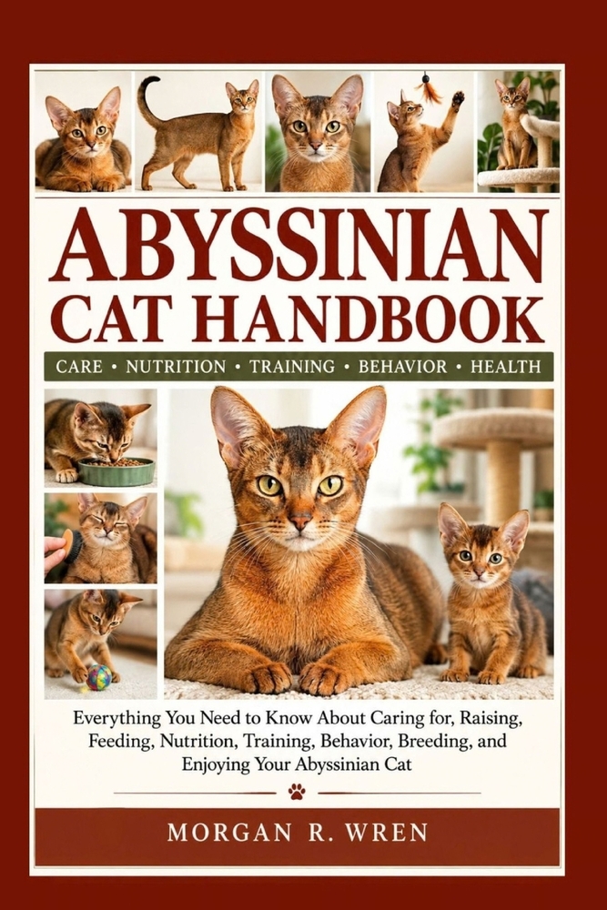 Abyssinian Cat Handbook: Everything You Need to Know About Caring for, Raising, Feeding, Nutrition, Training, Behavior, Breeding, and Enjoying Your Ab cover