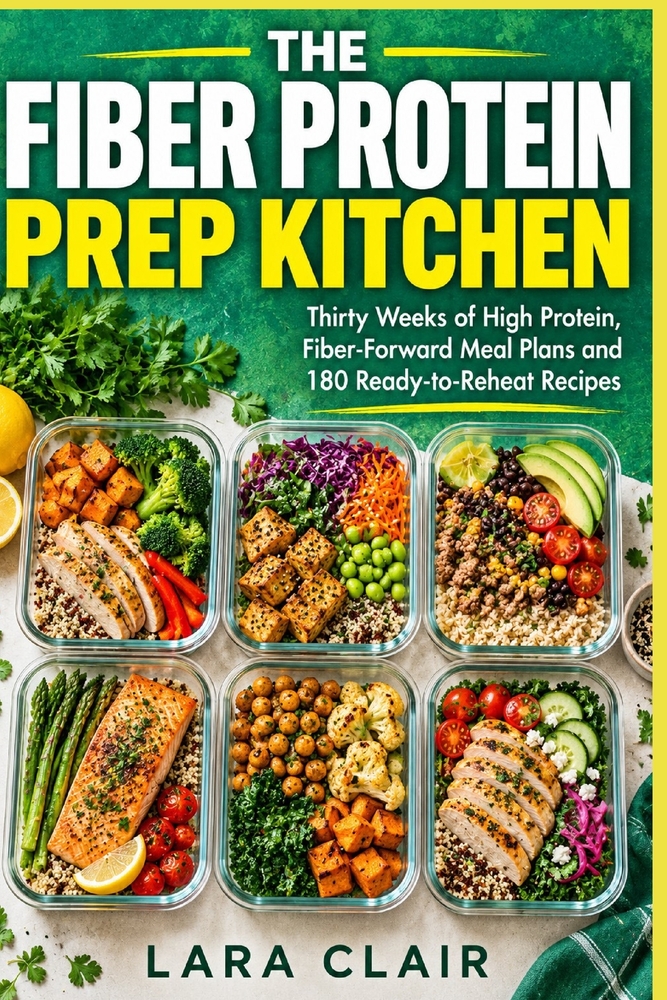 The Fiber Protein Prep Kitchen: Thirty Weeks of High Protein Fiber Forward Meal Plans and 180 Ready to Reheat Recipes cover
