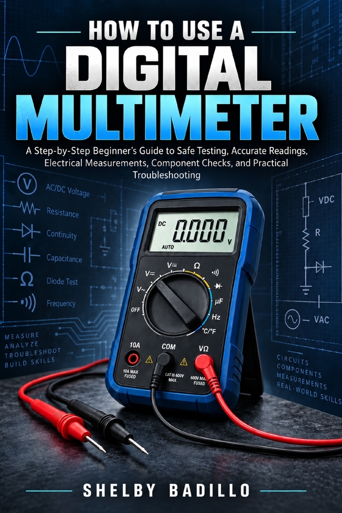How to Use a Digital Multimeter: A Step-by-Step Beginner's Guide to Safe Testing, Accurate Readings, Electrical Measurements, Component Checks, and Pr cover
