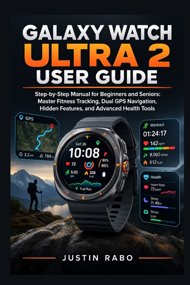 Galaxy Watch Ultra 2 User Guide: Step-by-Step Manual for Beginners and Seniors: Master Fitness Tracking, Dual GPS Navigation, Hidden Features, and Adv cover