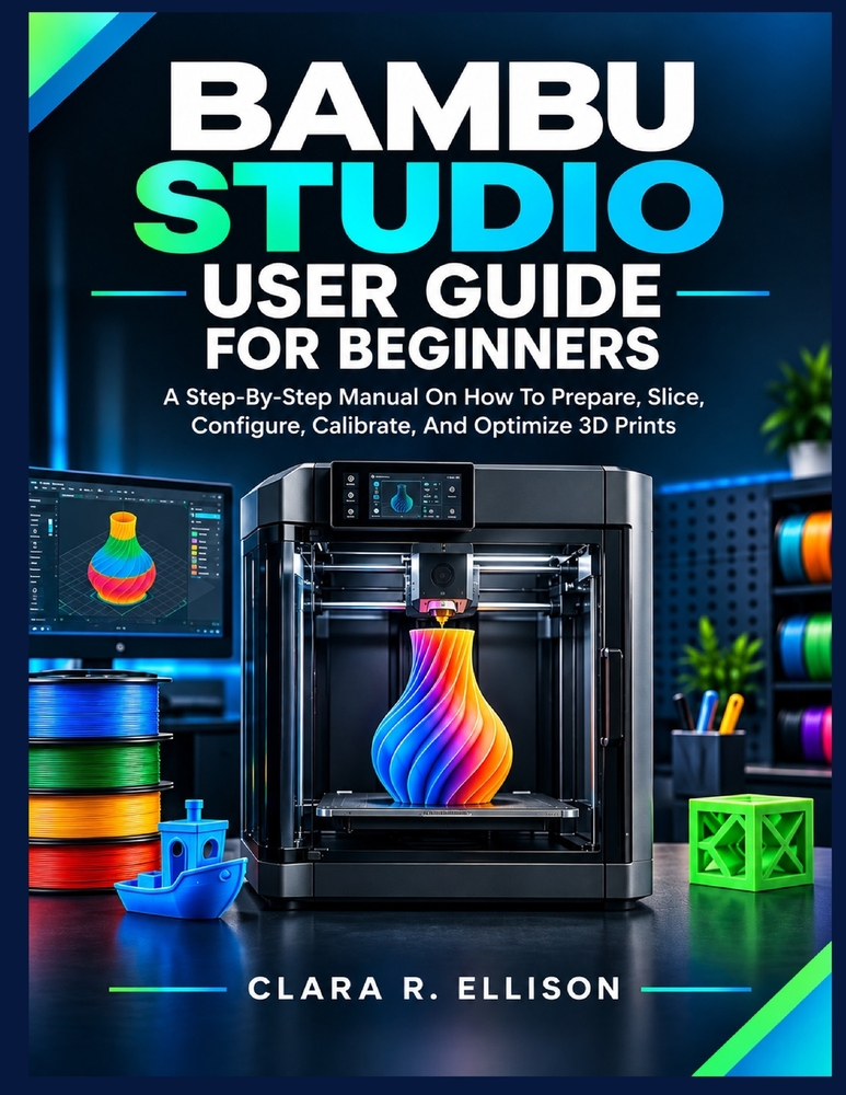 Bambu Studio User Guide for Beginners: A Step-By-Step Manual On How To Prepare, Slice, Configure, Calibrate, And Optimize 3D Prints cover