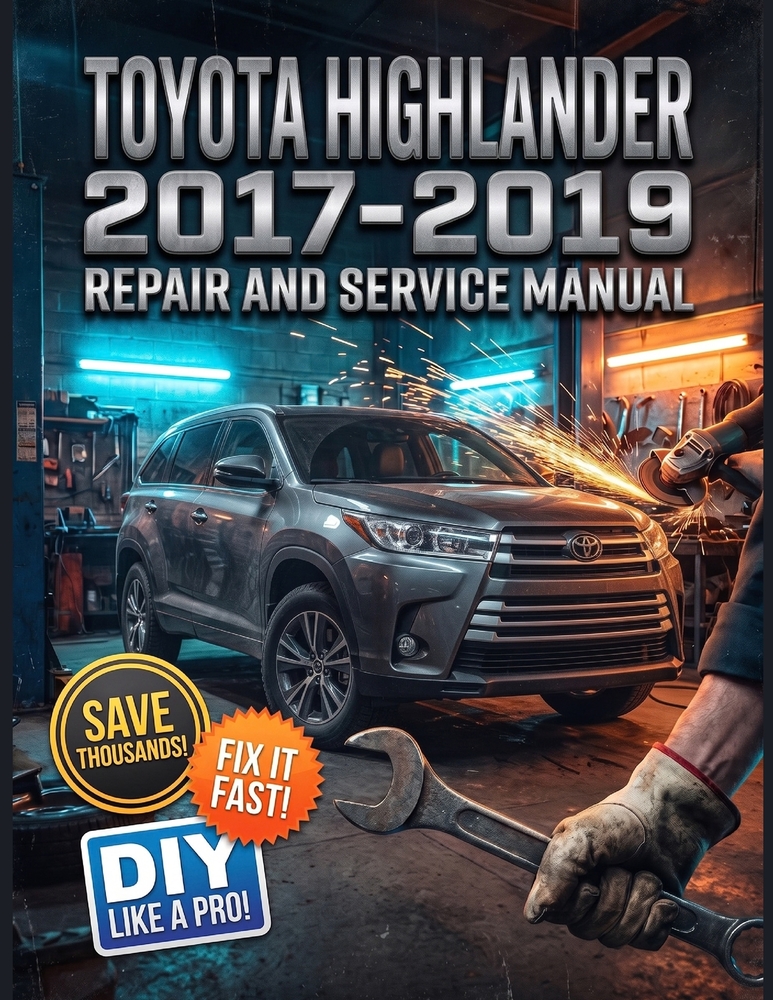 Toyota Highlander 2017-2019 Repair and Service Manual: The Complete Illustrated Step-by-Step Guide to Dealership-Level Diagnostics, Routine Maintenanc cover