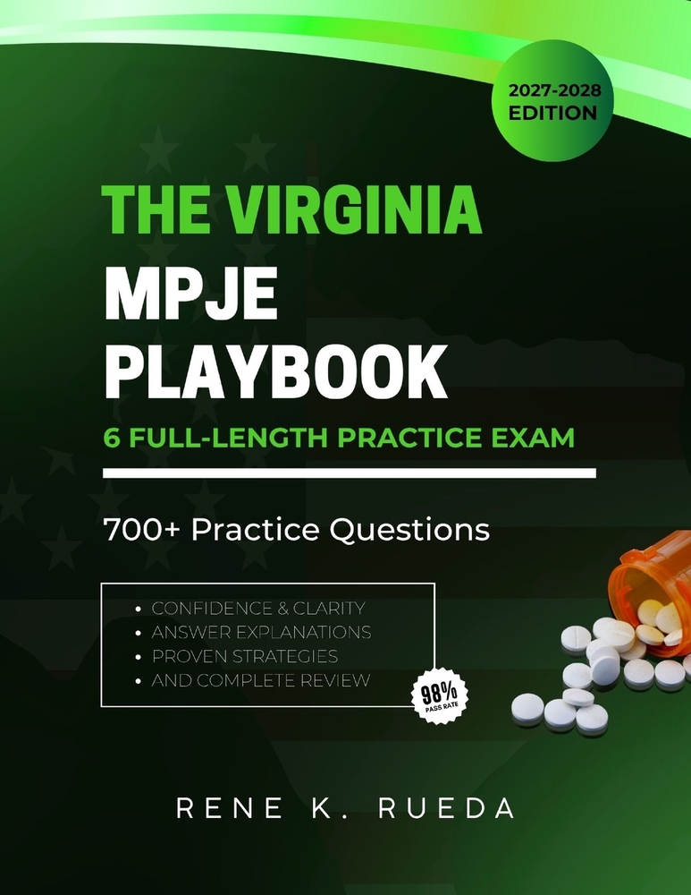 The Virginia MPJE Playbook 2027-2028 Edition: A Jurisdictional Blueprint for State Board Mastery, Featuring Targeted Statute Breakdowns and High-Yield cover