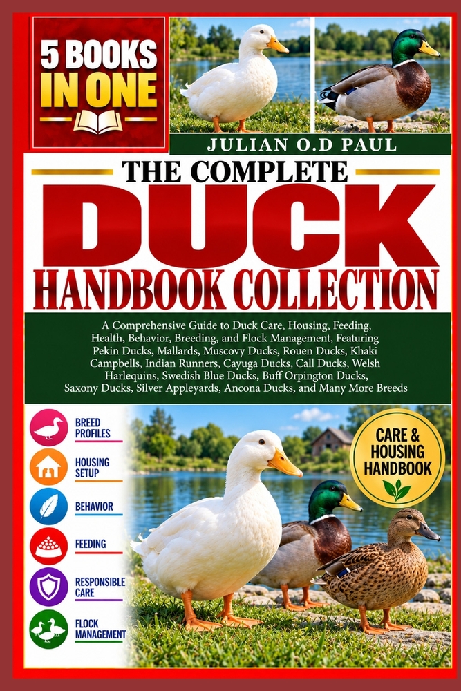 The Complete Duck Handbook Collection - 5 Books in 1: A Comprehensive Guide to Duck Care, Housing, Feeding, Health, Behavior, Breeding, and Flock Mana cover
