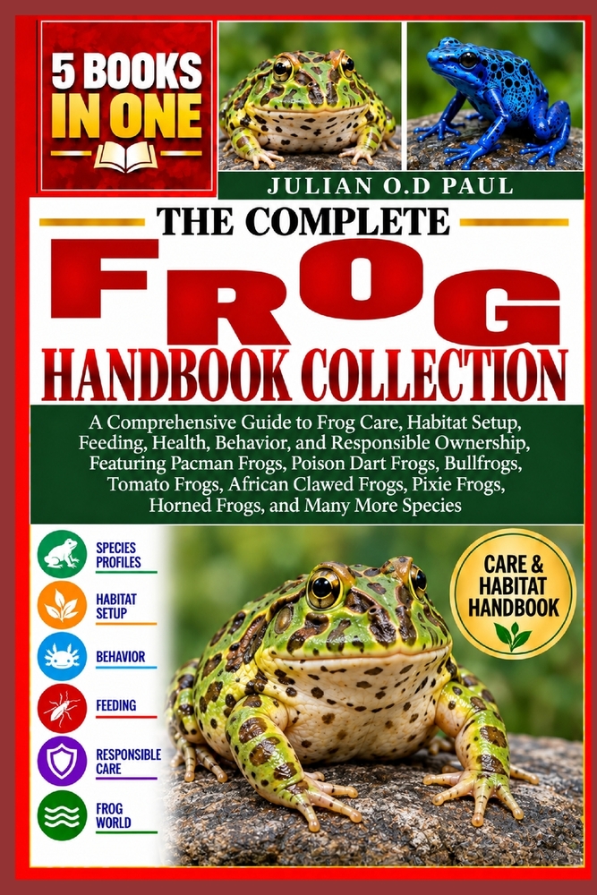 The Complete Frog Handbook Collection - 5 Books in 1: A Comprehensive Guide to Frog Care, Habitat Setup, Feeding, Health, Behavior, and Responsible Ow cover