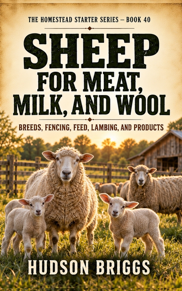 Sheep for Meat, Milk, and Wool: Breeds, Fencing, Feed, Lambing, and Products cover