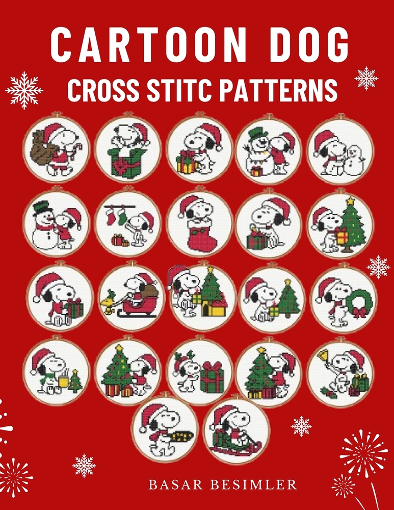 CARTOON DOG CROSS STITCH PATTERNS 22 Chrıstmas Dogs Patterns: 22 Christmas Dogs Patterns cover