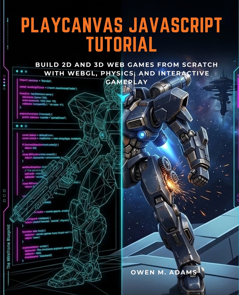 Playcanvas JavaScript Tutorial: Build 2D and 3D Web Games from Scratch with Webgl, Physics, and Interactive Gameplay cover