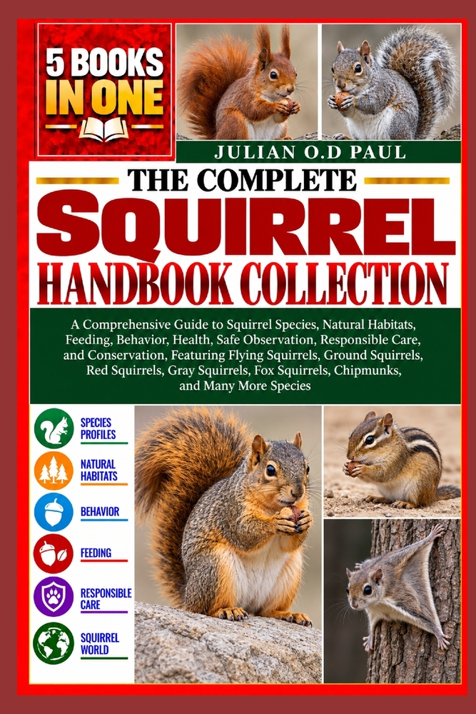 The Complete Squirrel Handbook Collection - 5 Books in 1: A Comprehensive Guide to Squirrel Species, Natural Habitats, Feeding, Behavior, Health, Safe cover