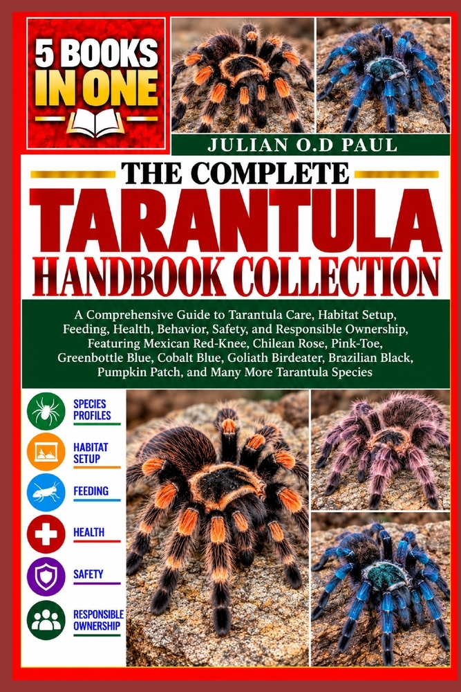 The Complete Tarantula Handbook Collection - 5 Books in 1: A Comprehensive Guide to Tarantula Care, Habitat Setup, Feeding, Health, Behavior, Safety, cover