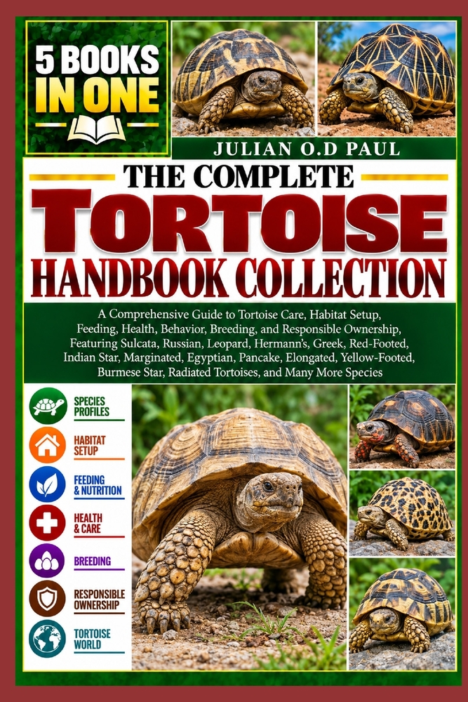 The Complete Tortoise Handbook Collection - 5 Books in 1: A Comprehensive Guide to Tortoise Care, Habitat Setup, Feeding, Health, Behavior, Breeding, cover