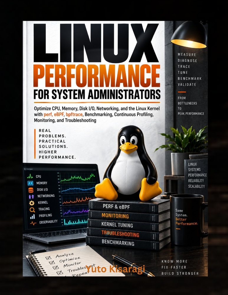 Linux Performance for System Administrators: Optimize CPU, Memory, Disk I/O, Networking, and the Linux Kernel with perf, eBPF, bpftrace, Benchmarking, cover