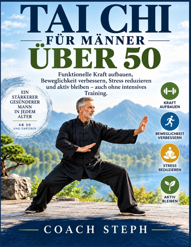 Tai CHI Für Männer Über 50: Funktionelle Kraft aufbauen, Beweglichkeit verbessern, Stress reduzieren und aktiv bleiben - auch ohne intensives Training cover