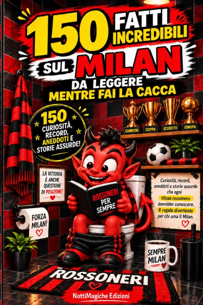 150 fatti incredibili sul Milan da leggere mentre fai la cacca: Curiosità, record, aneddoti, storie assurde che ogni vero tifoso milanista dovrebbe co cover