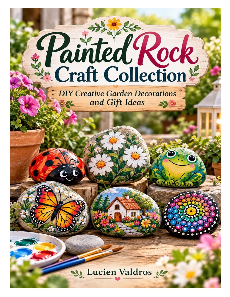 Painted Rock Craft Collection: DIY Creative Garden Decorations and Gift Ideas cover