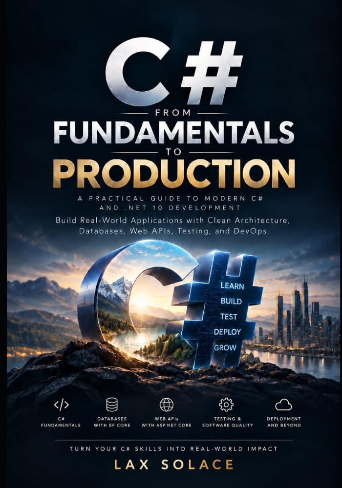 C# from Fundamentals to Production: A Hands-On Guide to .NET 10, Object-Oriented Programming, LINQ, Async/Await, ASP.NET Core, Entity Framework Core, cover