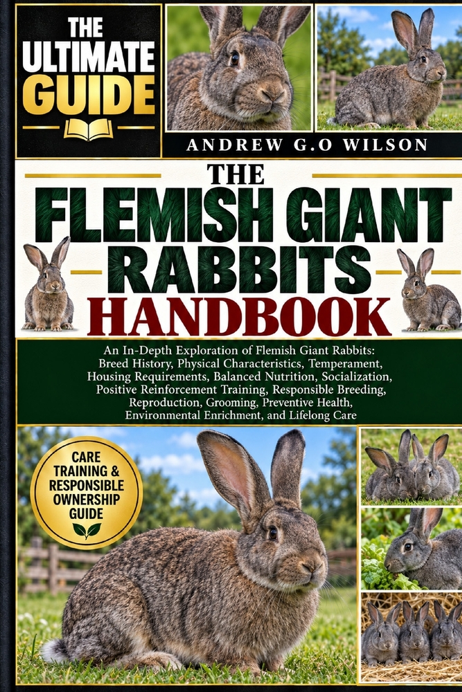 The Flemish Giant Rabbits Handbook: An In-Depth Exploration of Flemish Giant Rabbits: Breed History, Physical Characteristics, Temperament, Housing Re cover