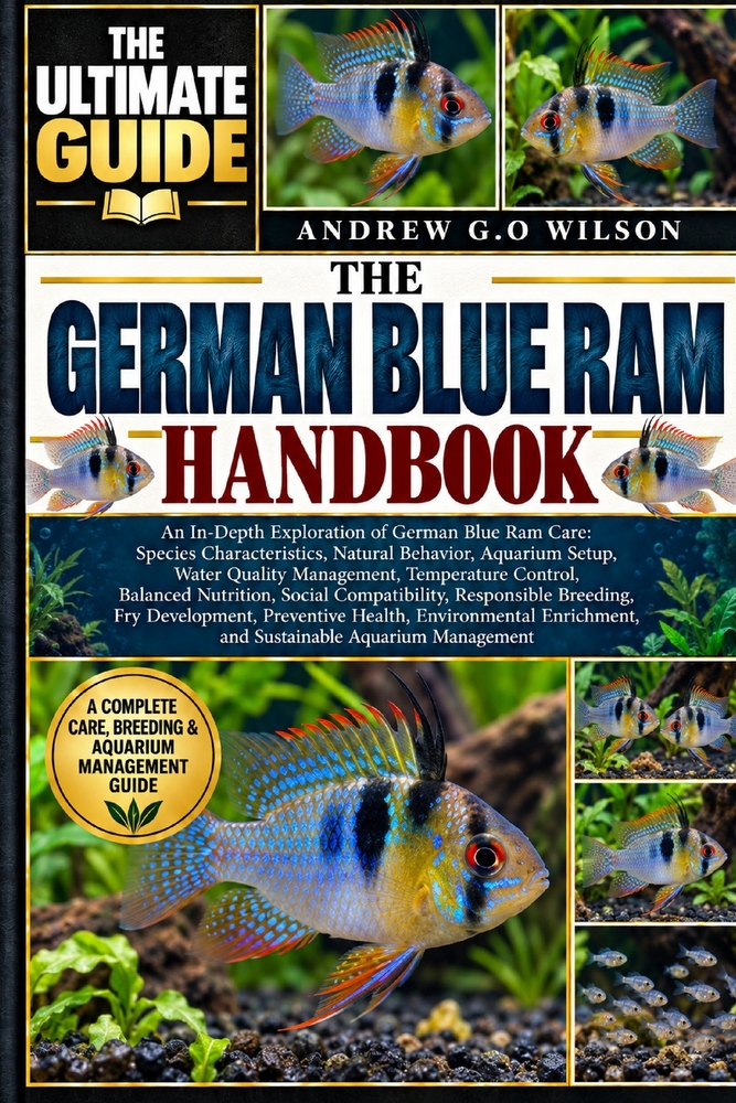 The Ultimate German Blue RAM Handbook: An In-Depth Exploration of German Blue Ram Care: Species Characteristics, Natural Behavior, Aquarium Setup, Wat cover