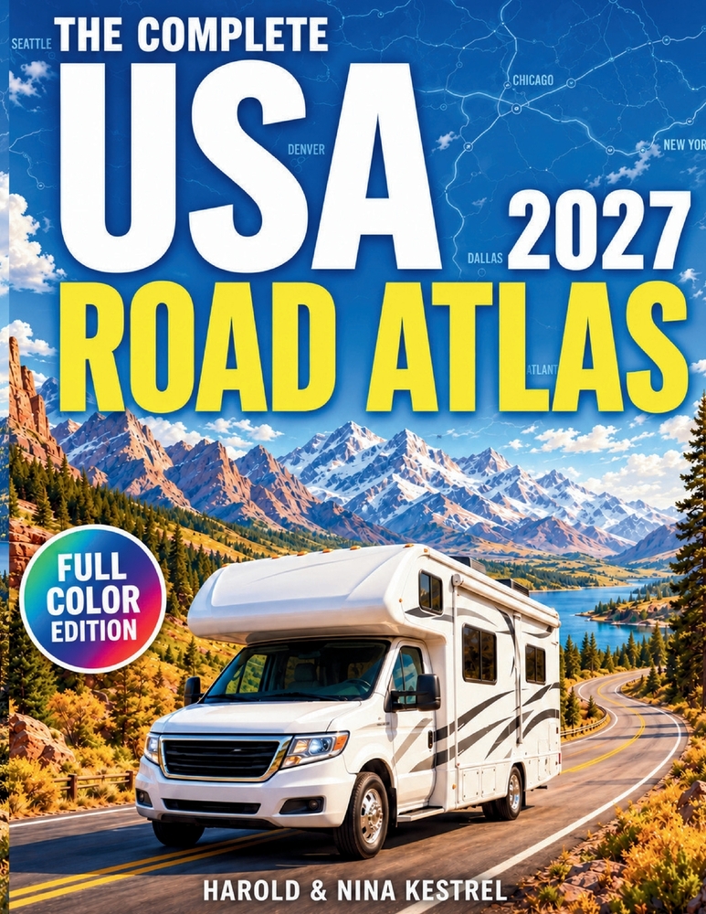 The Complete USA Road Atlas: Explore All 50 States with Easy-to-Read Maps, Major Highways, Alternate Routes, Scenic Drives, Rest Areas and Fuel Stops cover